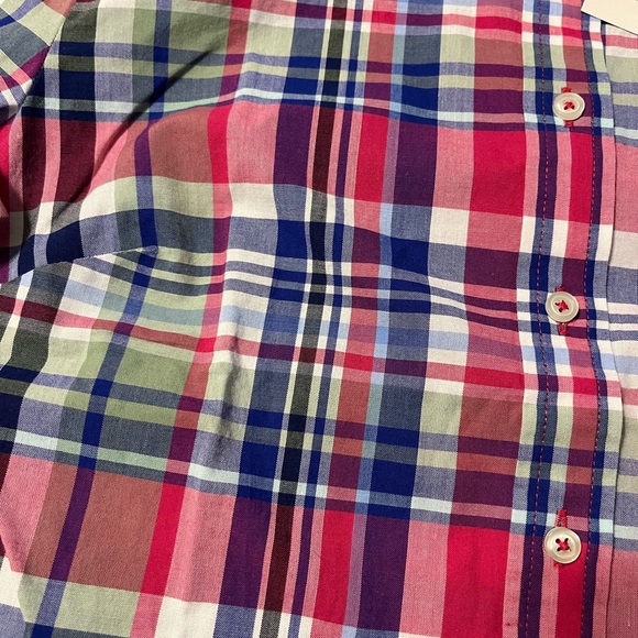 Womans Talbots NWT 100% Cotton Button Down Multicolor Plaid Shirt - Picture 3 of 5